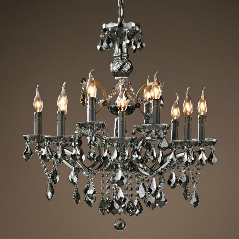 Люстра 19TH C. ROCOCO IRON & Smok CRYSTAL 12