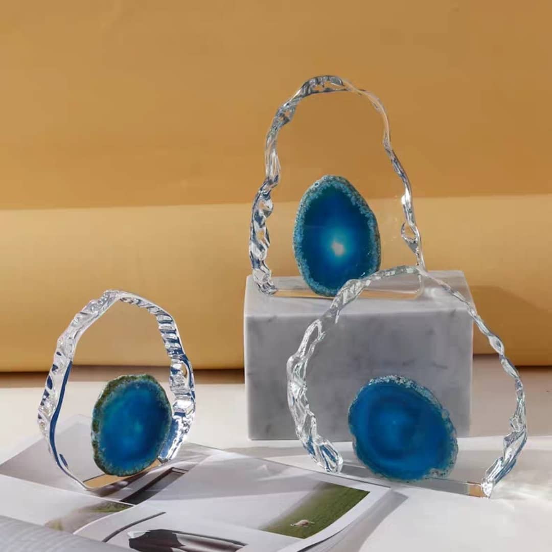 Статуэтка Голубой агат в стекле