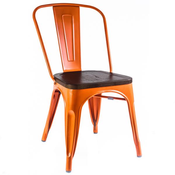Кухонный стул Tolix Chair Wood Orange designed by Xavier Pauchard in 1934