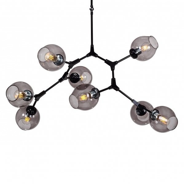 Люстра Сrumpled Glass Bubble Chandelier 8 Black