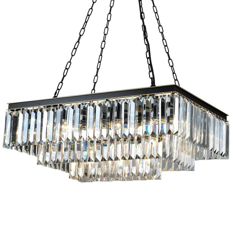 Люстра RH 1920s Odeon Square 3 row Black