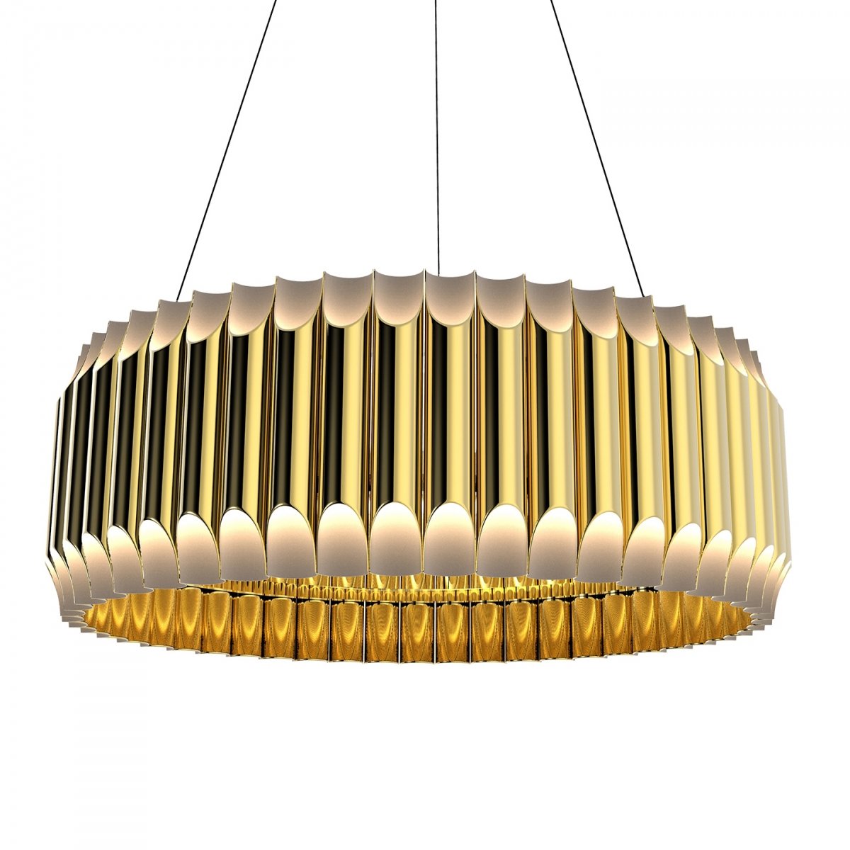 Люстра GALLIANO ROUND SUSPENSION LIGHT by DELIGHTFULL Gold