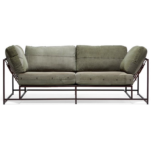 Двухместный диван Olive Military Two Seat Sofa designed by Stephen Kenn and Simon Miller in 2014