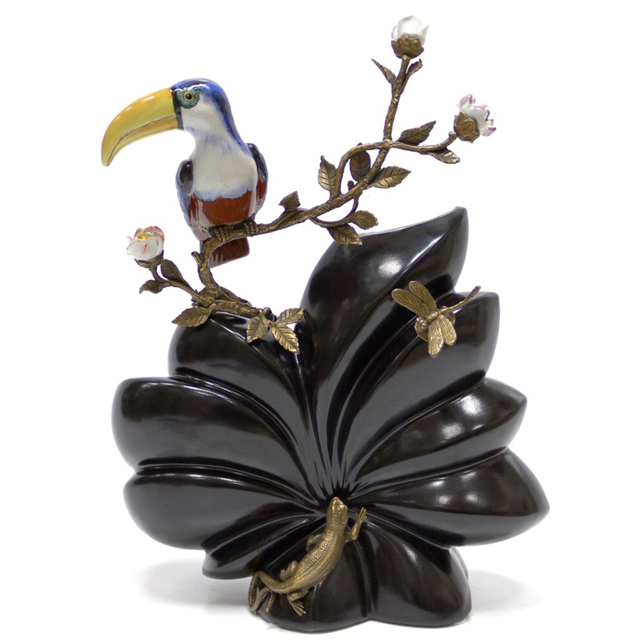 Фарфоровая ваза Toucan and Lizard