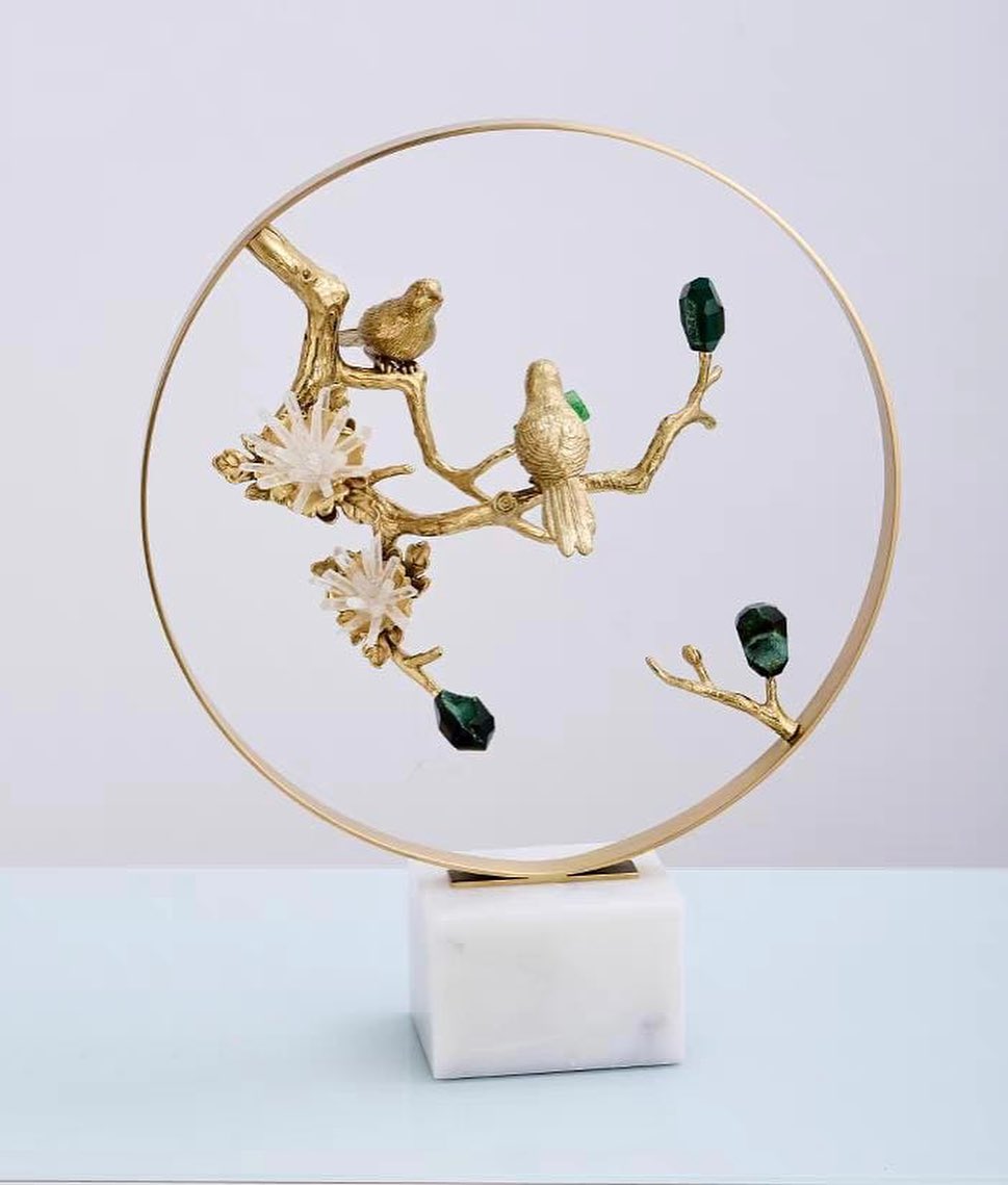 Статуэтка Птица Two Bird in a green circle