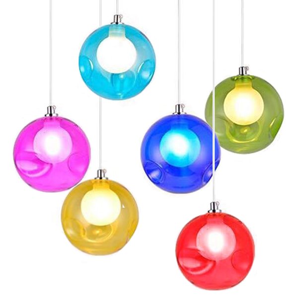 Подвесной светильник multicolored bubbles single pendant light