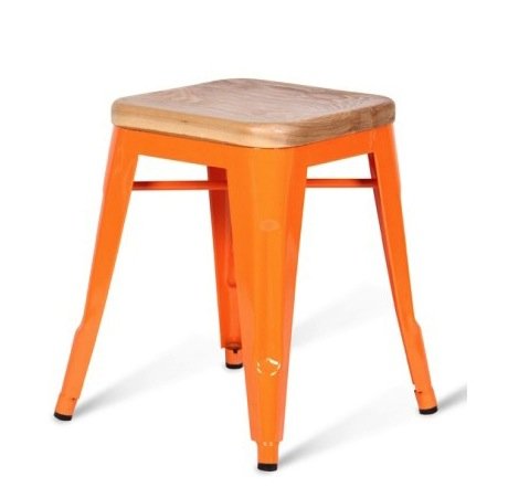 Кухонный стул Tolix Wood Seat Stool designed by Xavier Pauchard in 1934