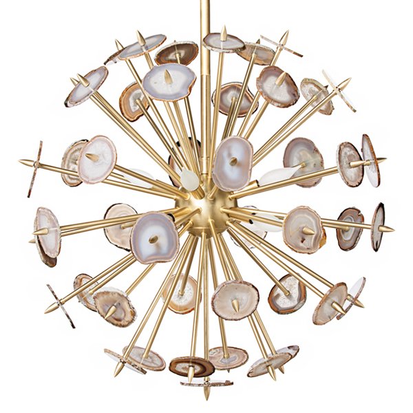 Люстра Agate Burst Chandelier Brass