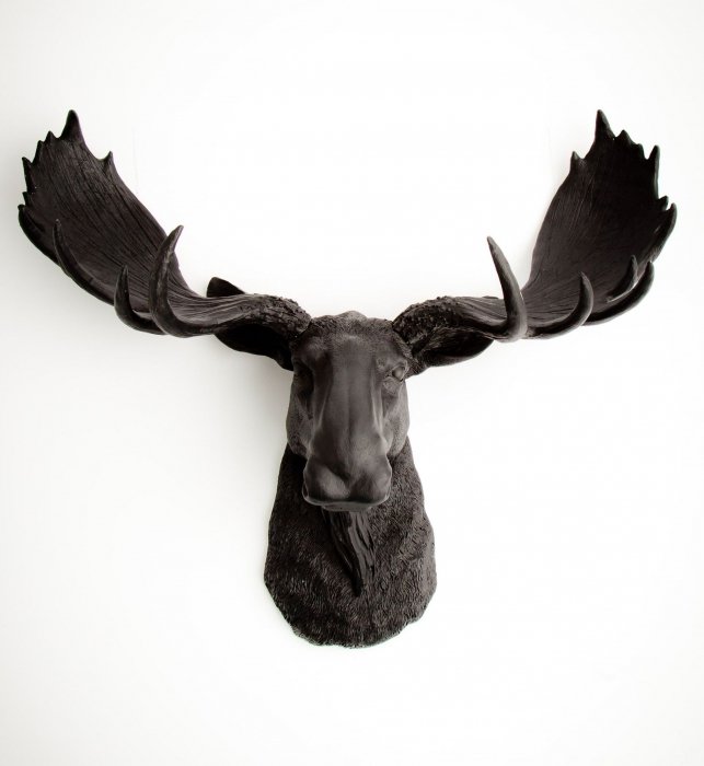Голова лося - Черная