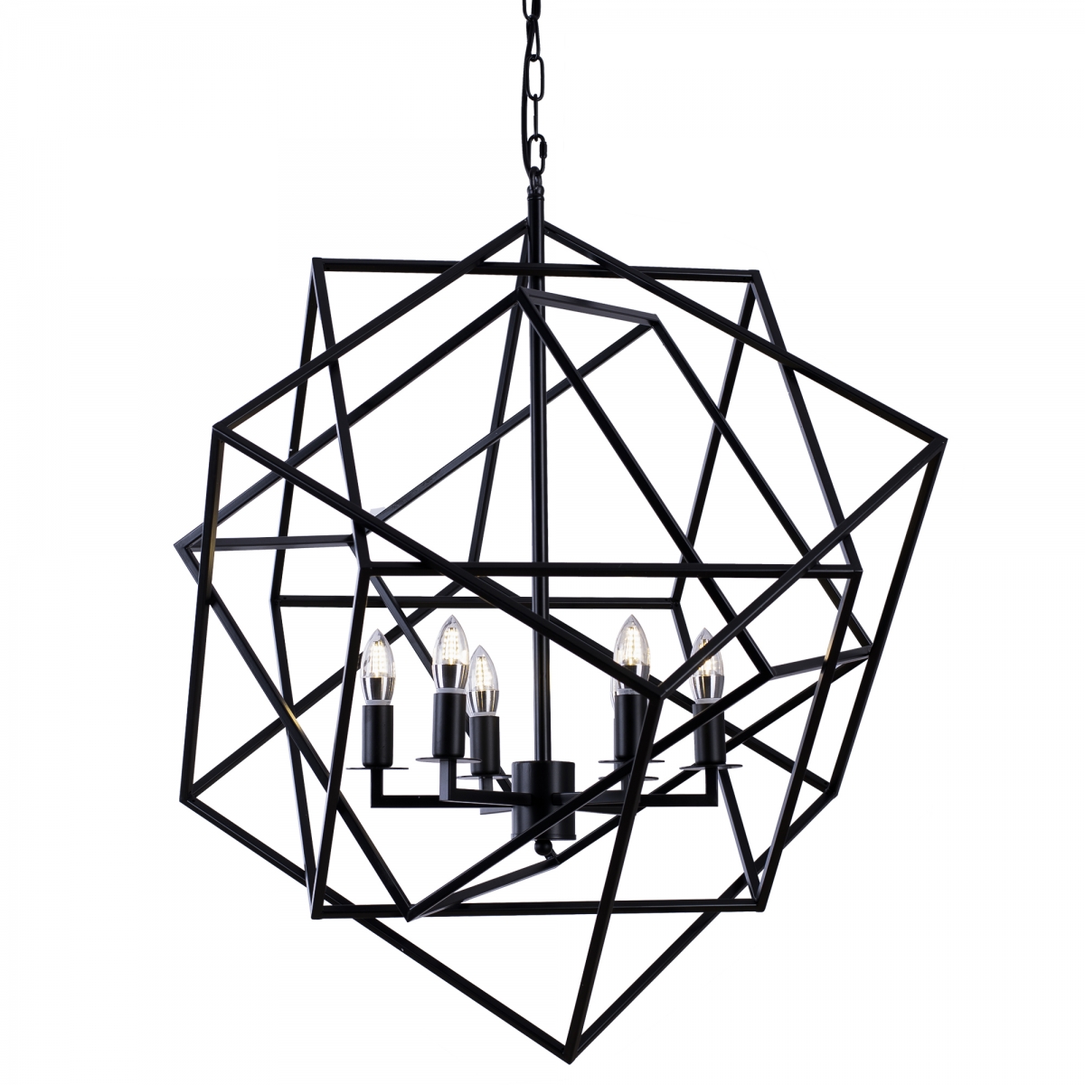 Люстра Cubist Small Chandelier Black  designed by Kelly Wearstler