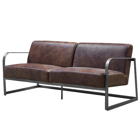 Диван INDIO METAL leather SOFA