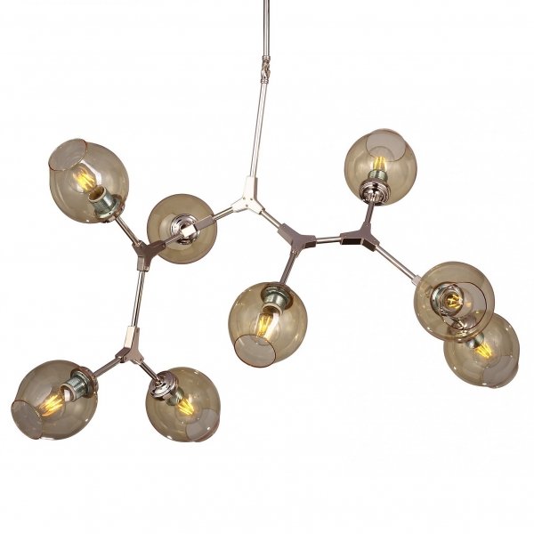 Люстра Сrumpled Glass Bubble Chandelier 8 Amber