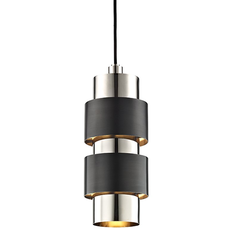 Подвесной светильник Hudson Valley 9422-PNOB Cyrus 2 Light Pendant In Polished Nickel/Old Bronze Combo