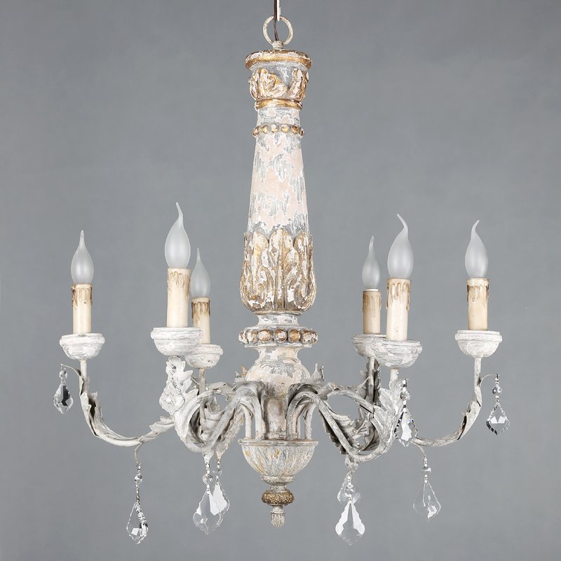 Люстра Vintage Wood Chandelier