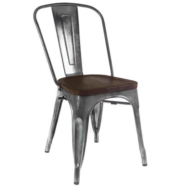 Кухонный стул Tolix Chair Wood Zinc designed by Xavier Pauchard in 1934