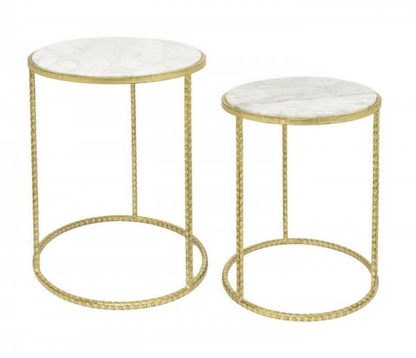 Набор из 2-х столов с мраморной поверхностью Marble