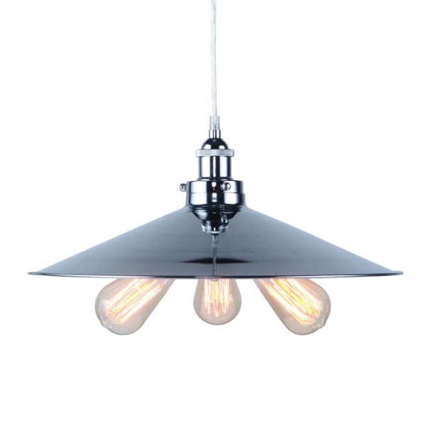 Подвесной светильник 20th C. Factory Filament Metal Triple Pendant rh