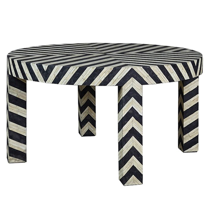 Кофейный стол Inlaid Bone Zigzag