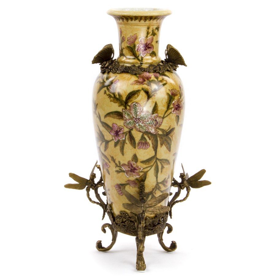 Фарфоровая ваза Dragonflies and Butterflies