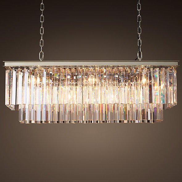 Люстра RH 1920S ODEON CLEAR GLASS FRINGE 90 nickel