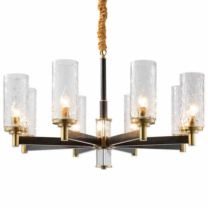 Люстра LIAISON ONE-TIER black and brass Chandelier 8