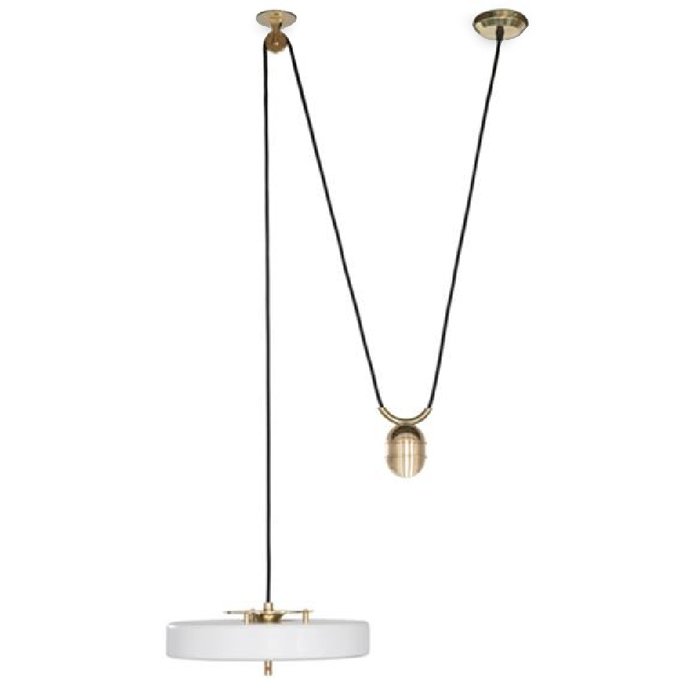 Светильник белый BERT FRANK REVOLVE RISE FALL PENDANT designed by Robbie Llewellyn and Adam Yeats