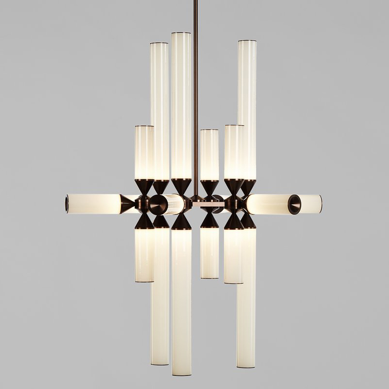 Люстра Castle 18-03 Black and White glass designed by Jason Miller