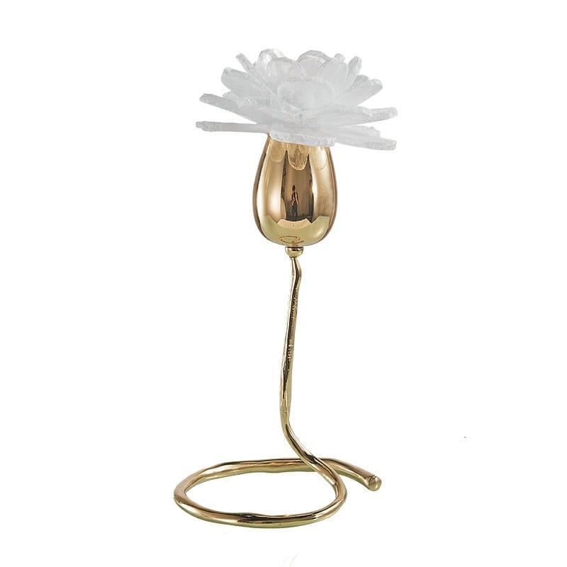 Статуэтка Полная чаша цветка на стебле из латуни S
