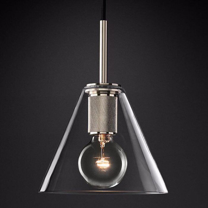 Подвесной светильник RH Utilitaire Funnel Pendant Silver