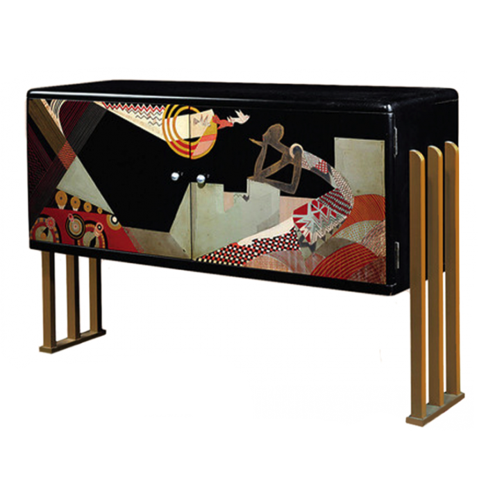 "Шкафчик для радиоприемника" Jean Dunand Radio Cabinet in 1930