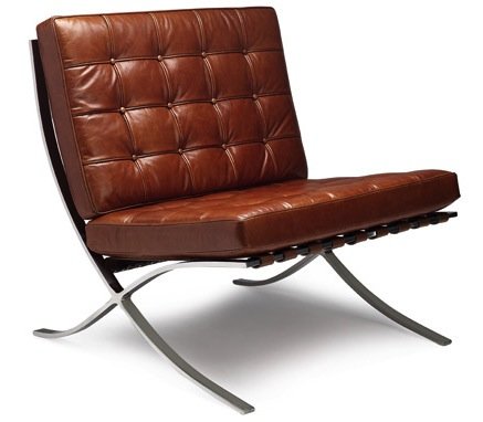 Кресло Barcelona designed by Ludwig Mies van der Rohe in 1929