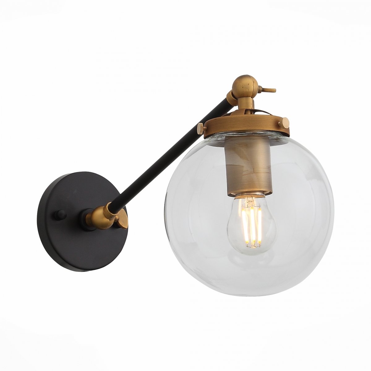 Бра Bistro Globe Clear Glass Bra Gold