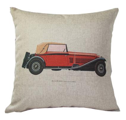 Подушка Красный ретро-автомобиль I