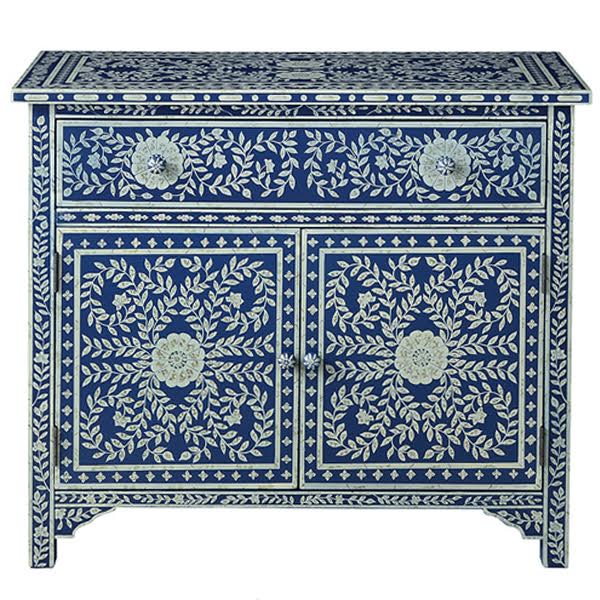 Комод ORIENTAL Indian синий орнамент