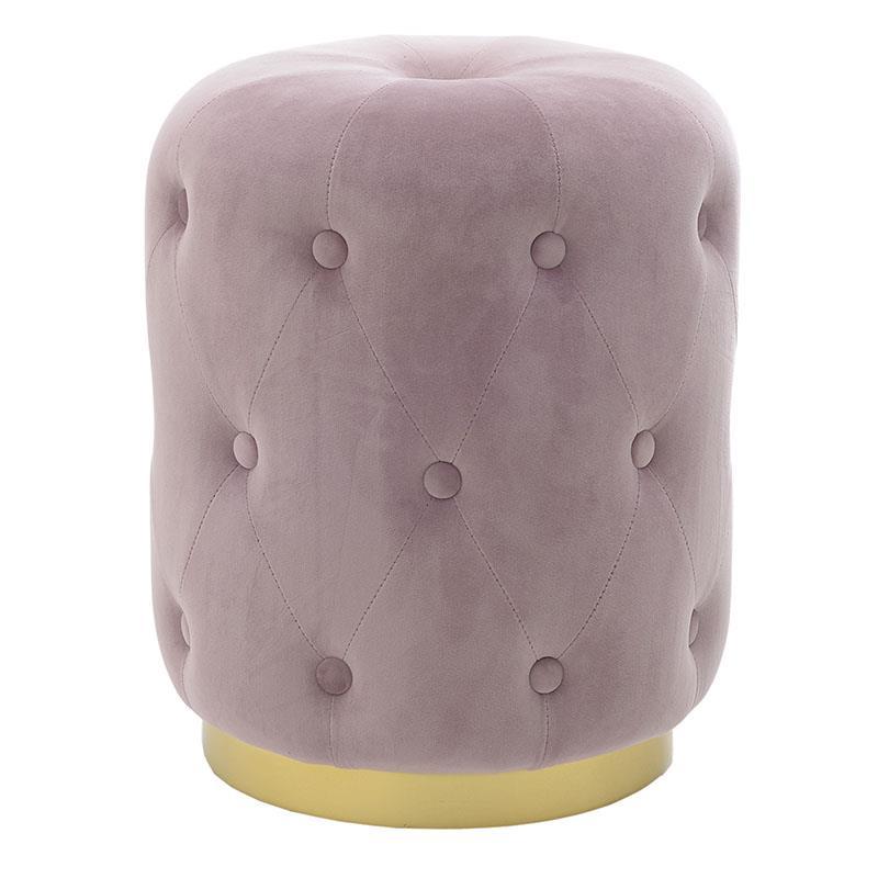 Пуф Capitone Gold Stripe Dusty Rose