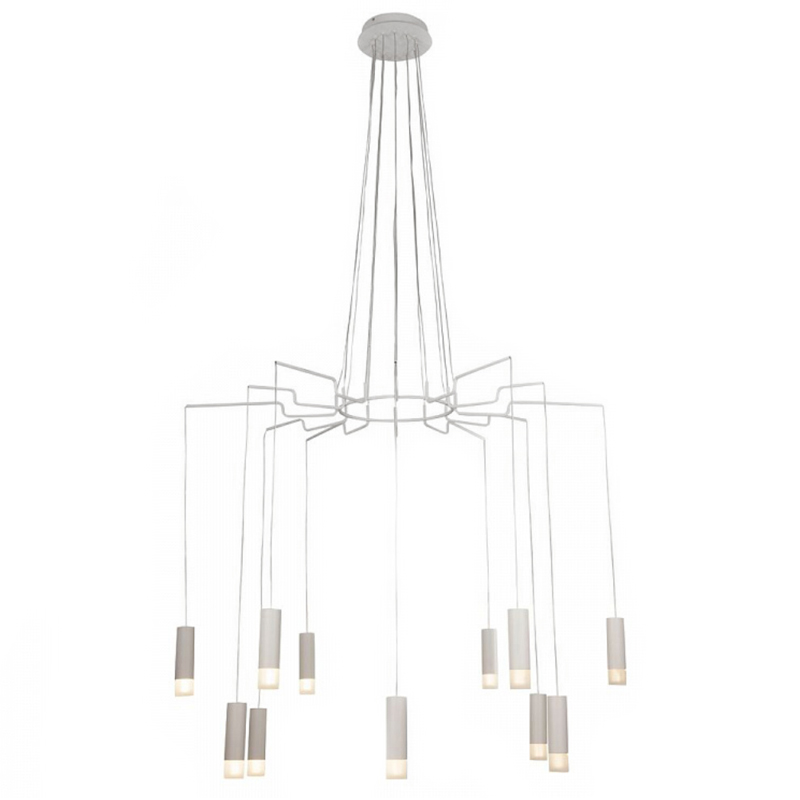 Wireflow LED White Suspension lam 12 патронов designed by Jordi Vilardell