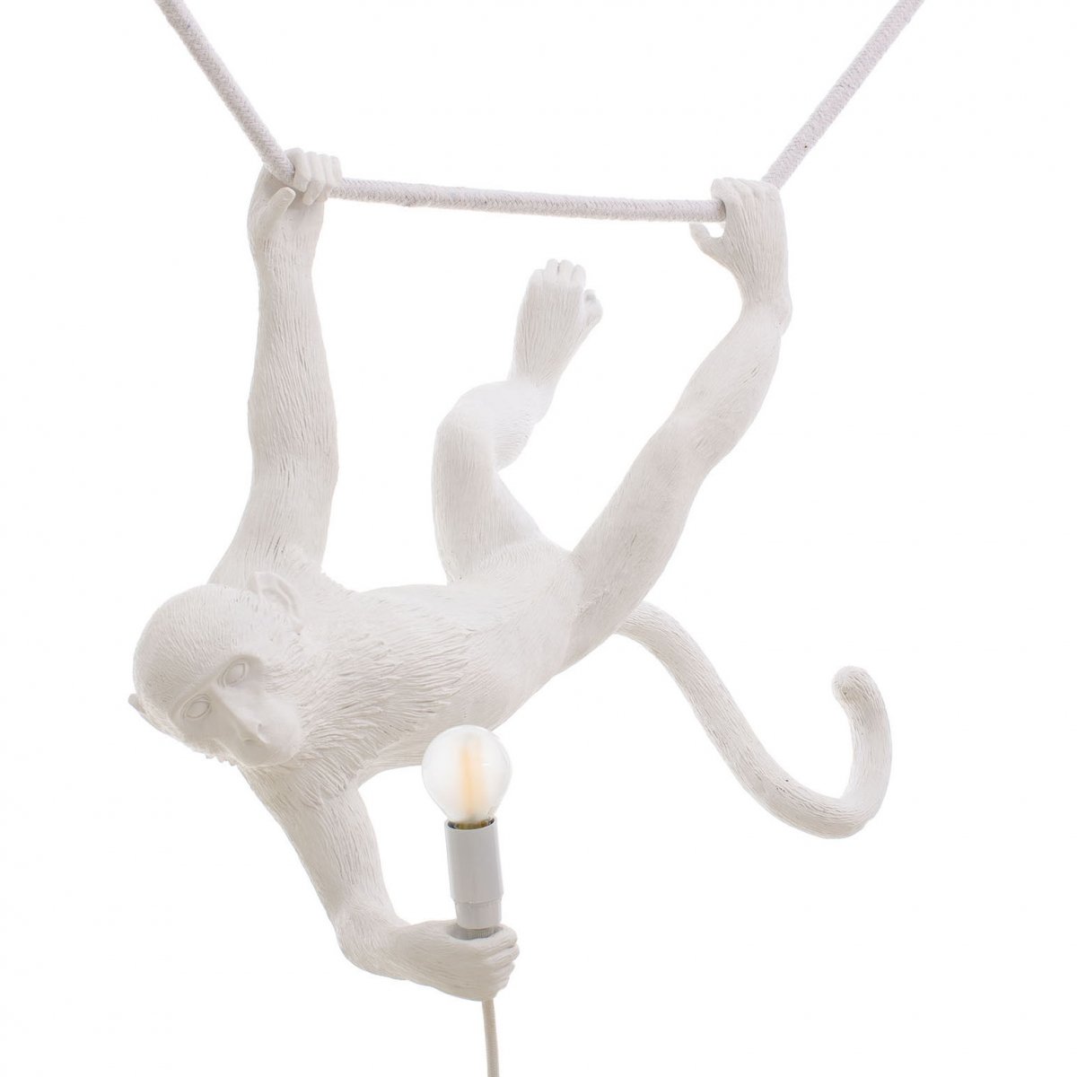 Подвесной светильник Seletti The Monkey Lamp Swing White designed by Marcantonio Raimondi Malerba