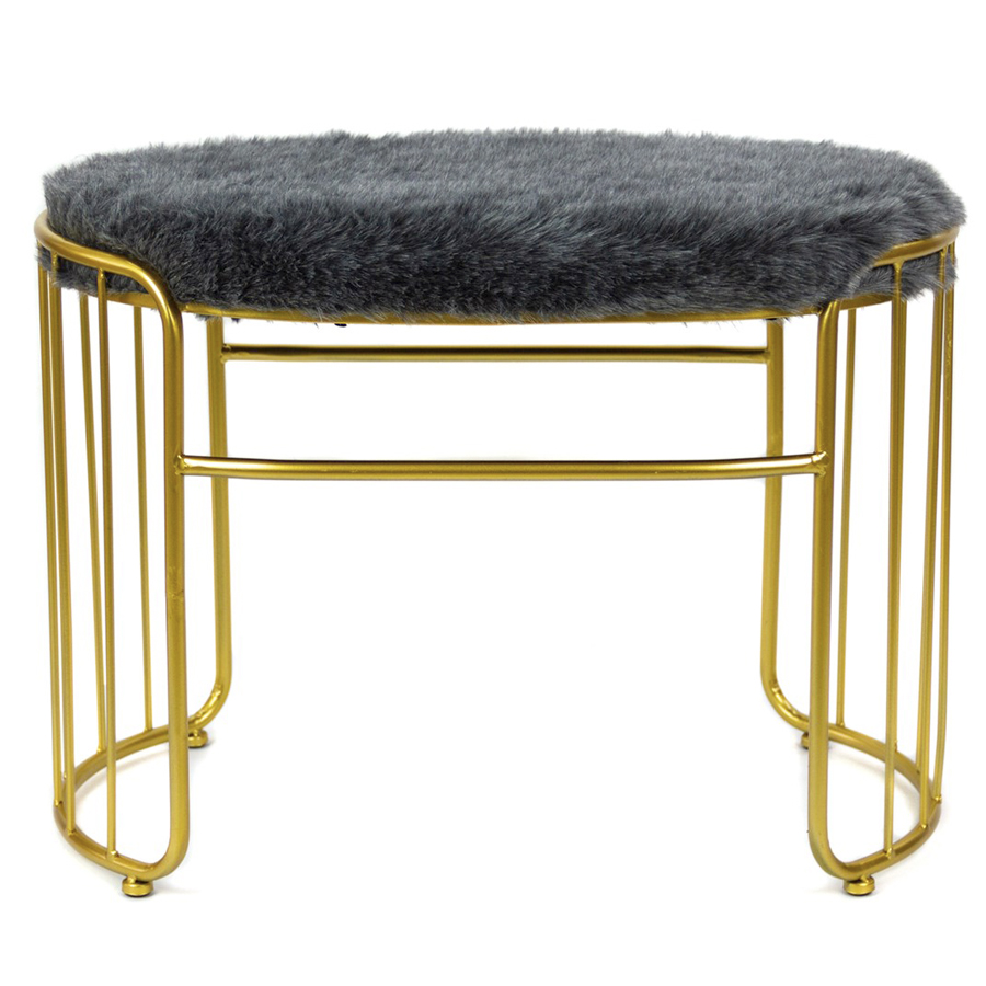 Банкетка Fur Pillow Gray