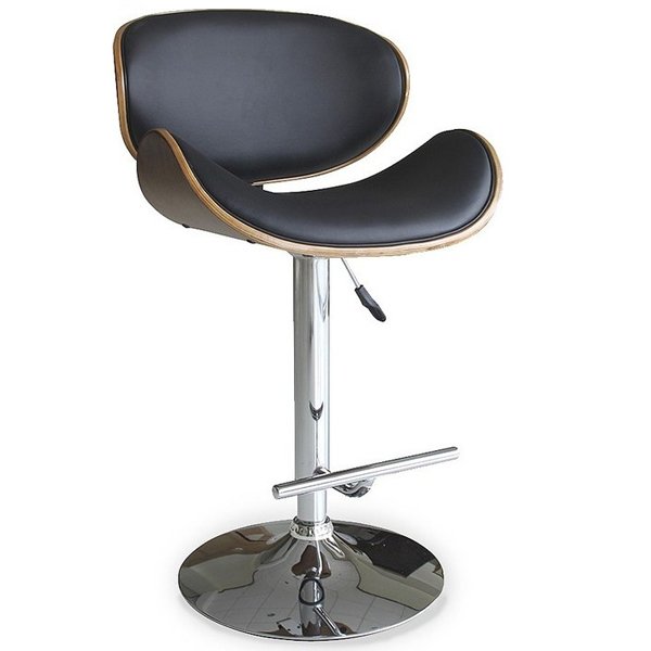 Барный стул Eames Lounge Bar Stool черный designed by Charles and Ray Eames
