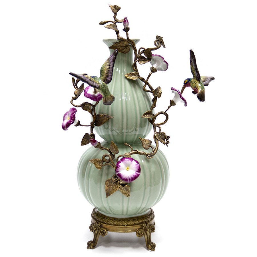 Фарфоровая ваза Hummingbird Over Bindweed