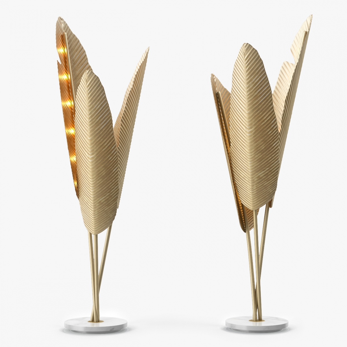 Торшер в форме листьев пальмы Ginger and Jagger Bananas floor lamp