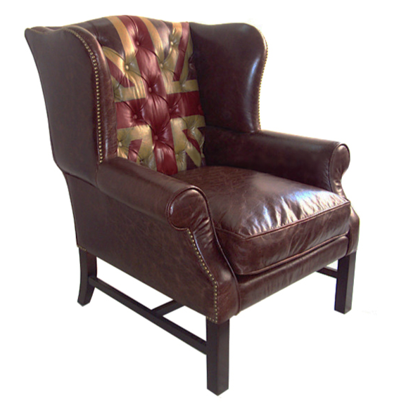 Кресло Leather Аrmchair Union Jack