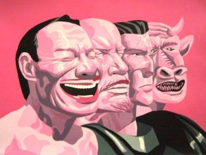 Картина Yue Minjun №9