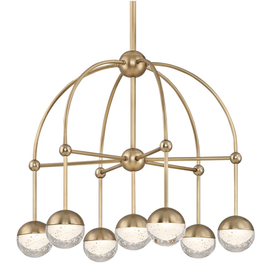 Люстра Hudson Valley 1227-AGB Boca Led Chandelier In Aged Brass