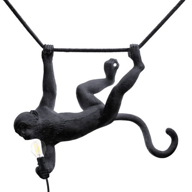 Подвесной светильник Seletti The Monkey Lamp Swing Black designed by Marcantonio Raimondi Malerba