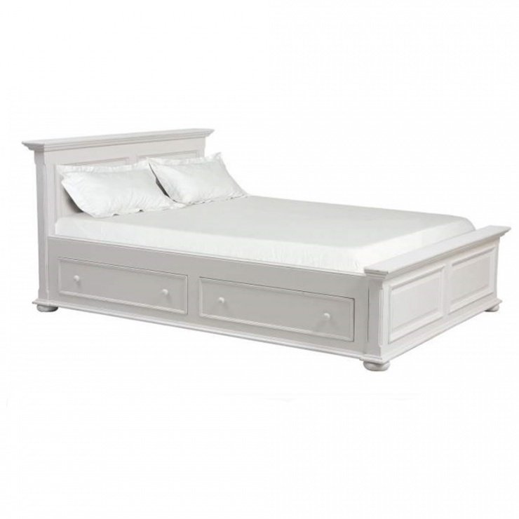 Кровать Provence LIT ENFANT AVEC TIROIRS EN BOIS BLANC SATINE HARMONIE PBL