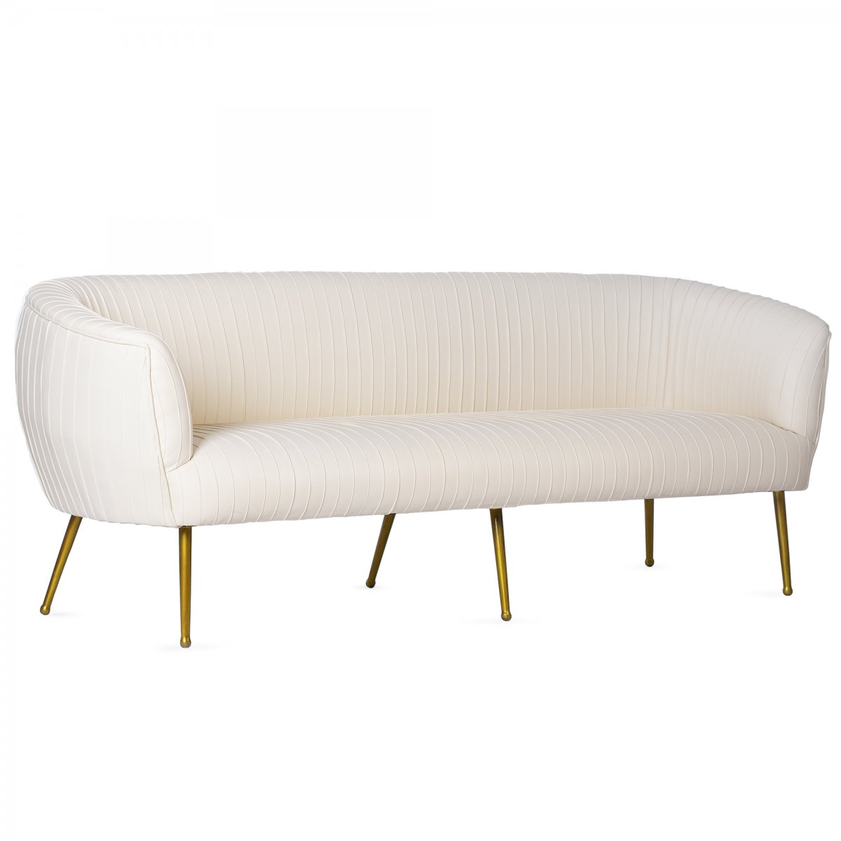 Софа Souffle Settee Leather ivory leather designed by Kelly Wearstler