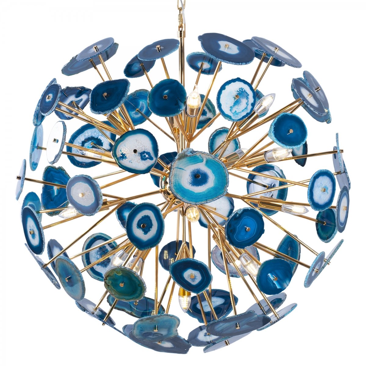 Люстра BRANQUINHO CHANDELIER AGATE blue