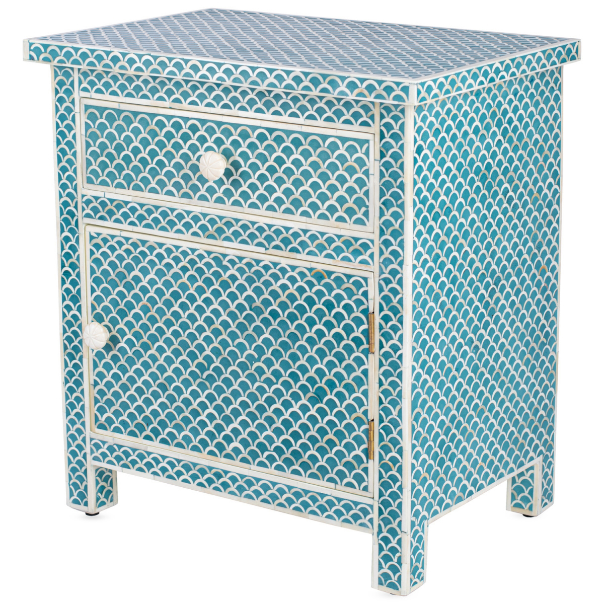 Тумба bone fish scale inlay cupboard