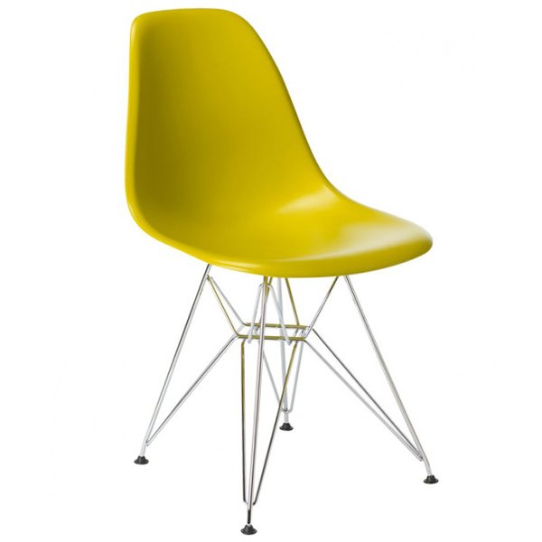 Стул Eames DSR Желтый designed by Charles and Ray Eames in 1948